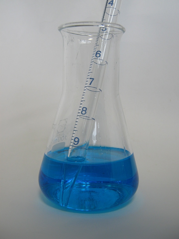 Erlemeyerkolben mit Pipette