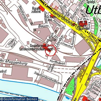Anfahrt Bremen Detailplan